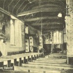 Virctorian photo inside the church of St Marys Aldermaston